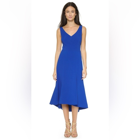 NWT Black Halo Aiko High Low Cobalt Blue Dress - Picture 1 of 16